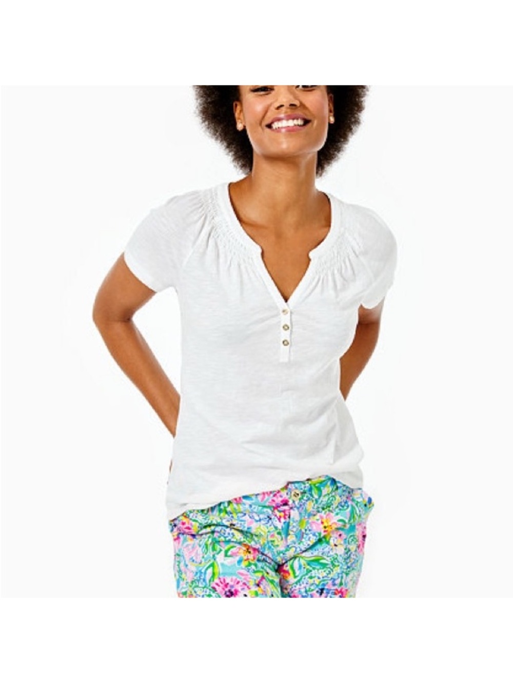 Lilly Pulitzer Essie Top in Resort White